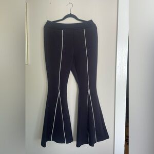 Victor Glamaud Black Flared Pants with White Accent